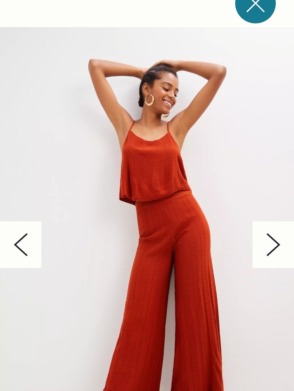 Anthropologie Cable-Knit Wide-Leg Pant Set. Sz S.